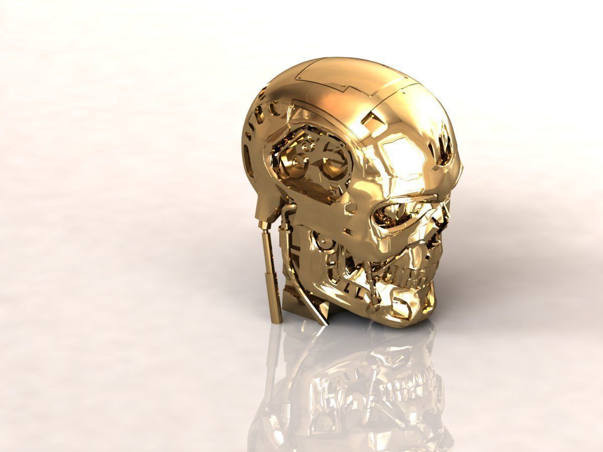 Terminator T-800 Skull Bust 3D print model_2