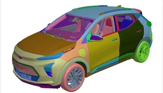 Chevrolet Bolt EUV Premier 2022 Vehicle 3d scan model 3D model