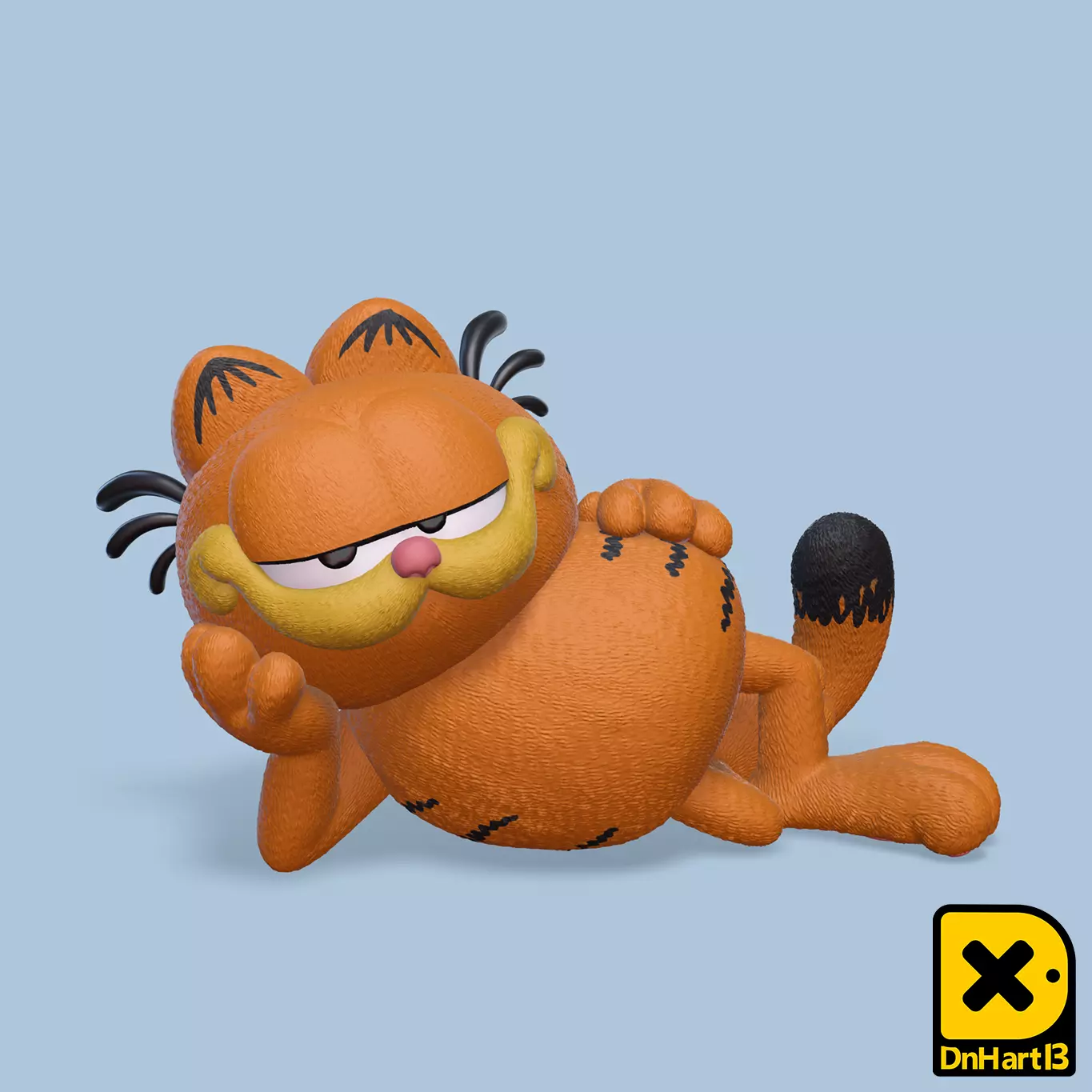 MiniPrint 009 - Garfield pose 2 3D print model