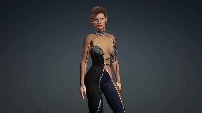 Sexy Character - Fully Rigged 3D model Low-poly 3D model