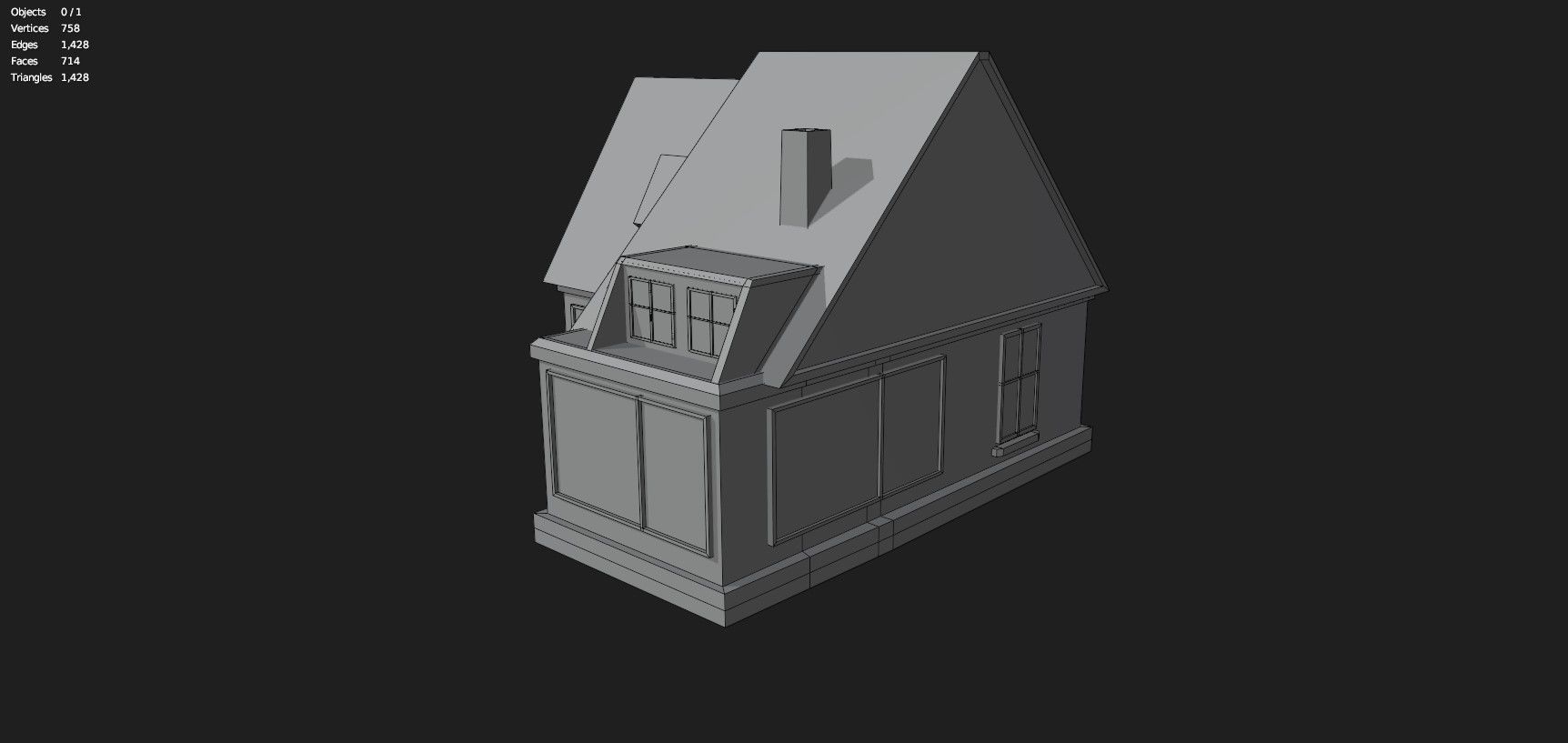Low Poly Stylized Building -3 - Mobile Game Ready Asset Low-poly 3D model_19