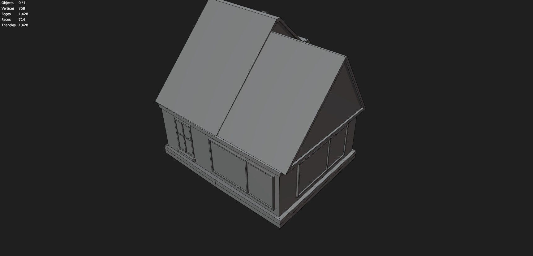Low Poly Stylized Building -3 - Mobile Game Ready Asset Low-poly 3D model_17
