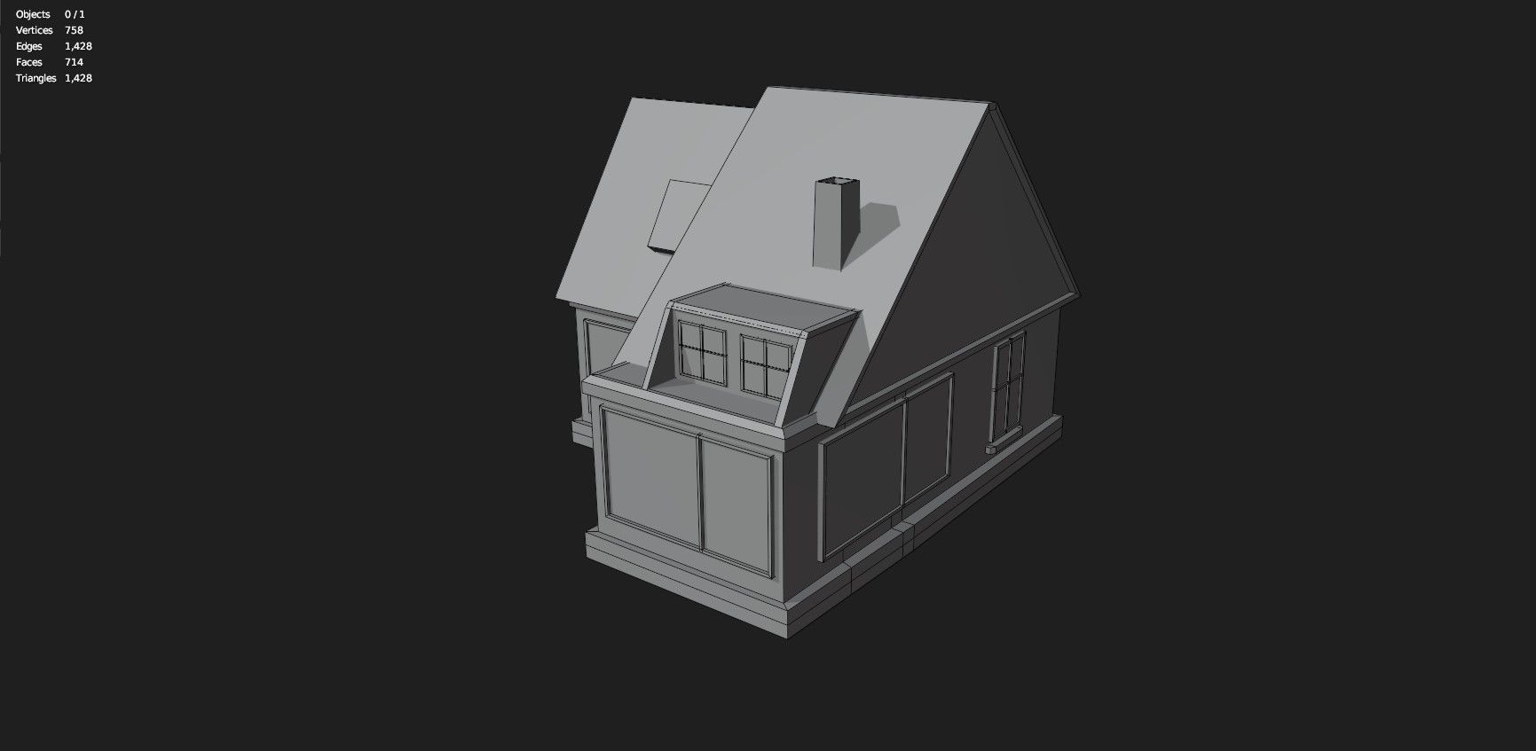 Low Poly Stylized Building -3 - Mobile Game Ready Asset Low-poly 3D model_15