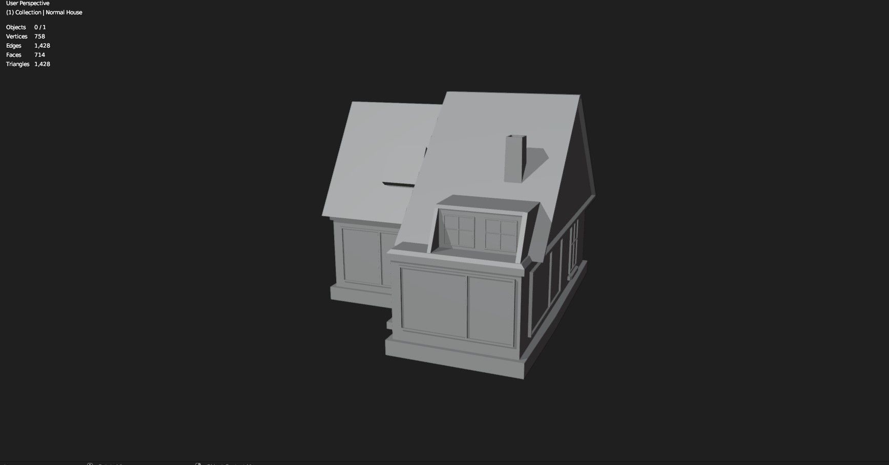 Low Poly Stylized Building -3 - Mobile Game Ready Asset Low-poly 3D model_13