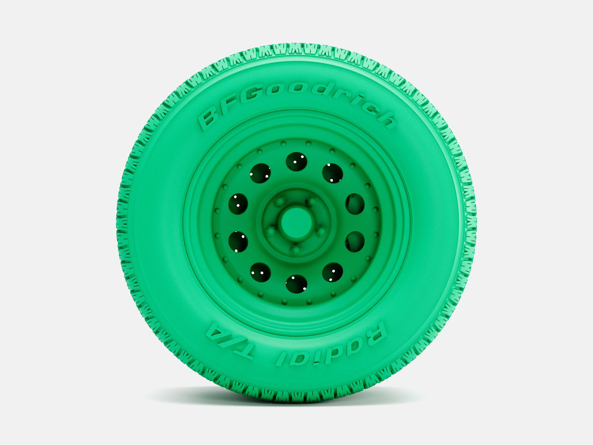 15x10 Gold Nugget Wheel BFGoodrich Radial TA Tire 3D print model_1