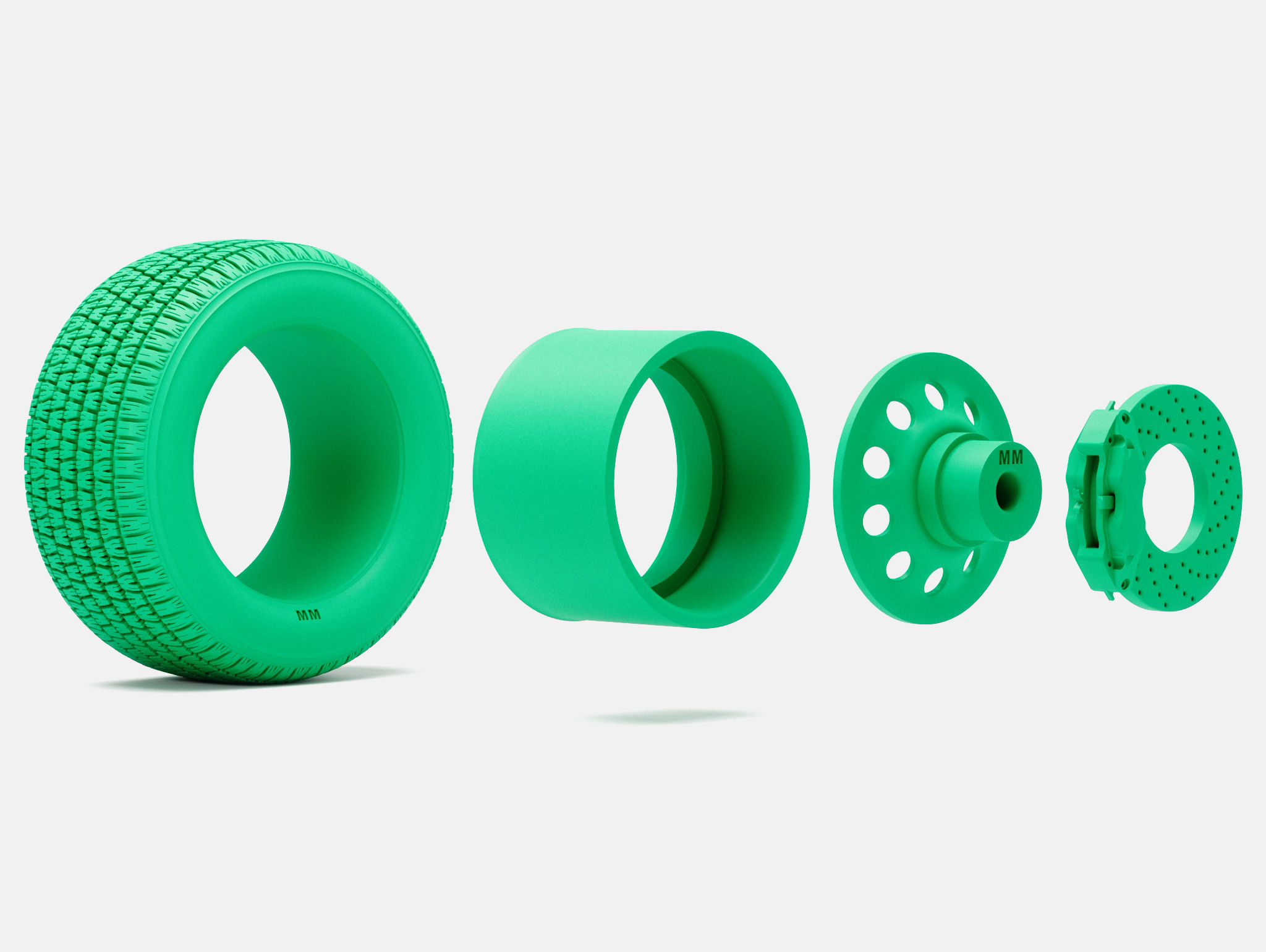 15x10 Gold Nugget Wheel BFGoodrich Radial TA Tire 3D print model_4