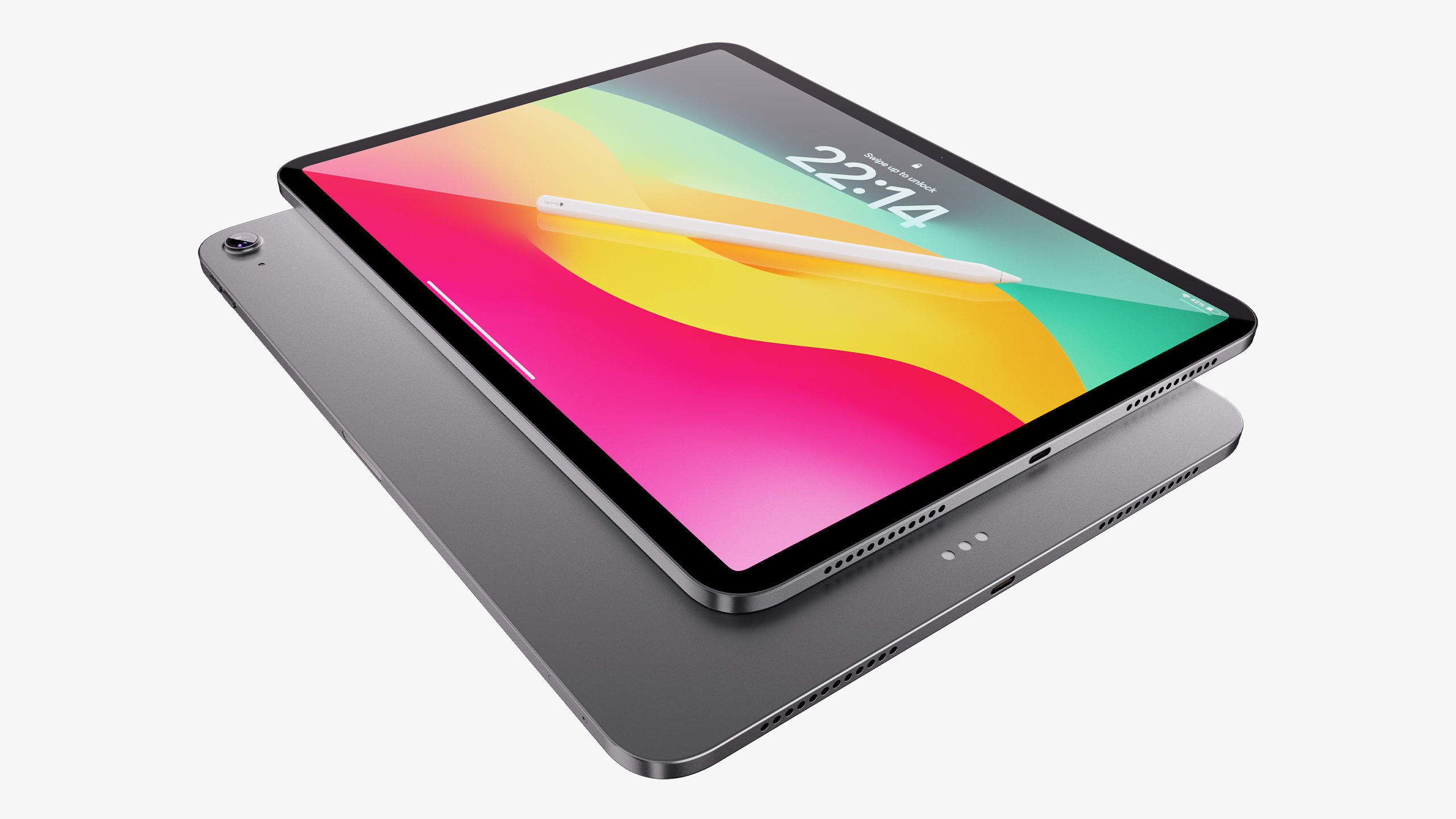 Apple iPad Air 13 inch Space Gray M2 2024 3D model_7