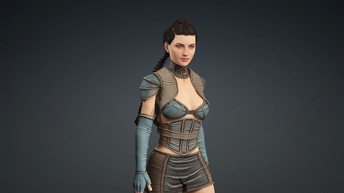 Sexy Character - Fully Rigged 3D model Low-poly 3D model