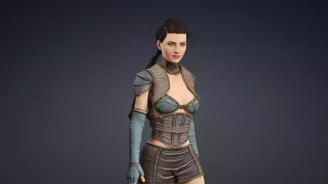 Sexy Character - Fully Rigged 3D model