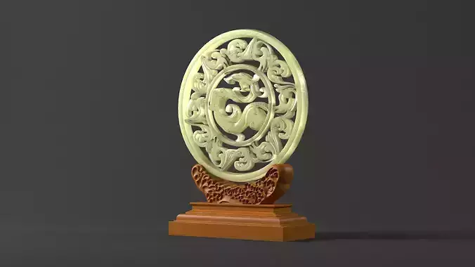 Jade Que ornaments and the wall