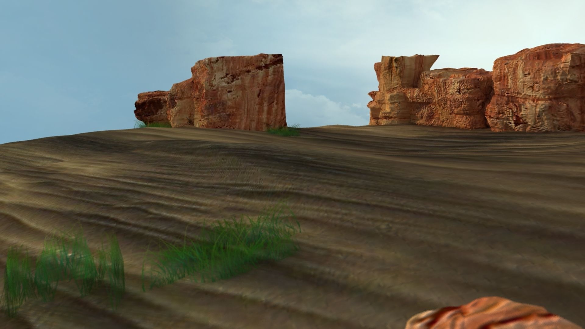 Sand Grass Dune desert landscape sahara wilderness area 3D model_4