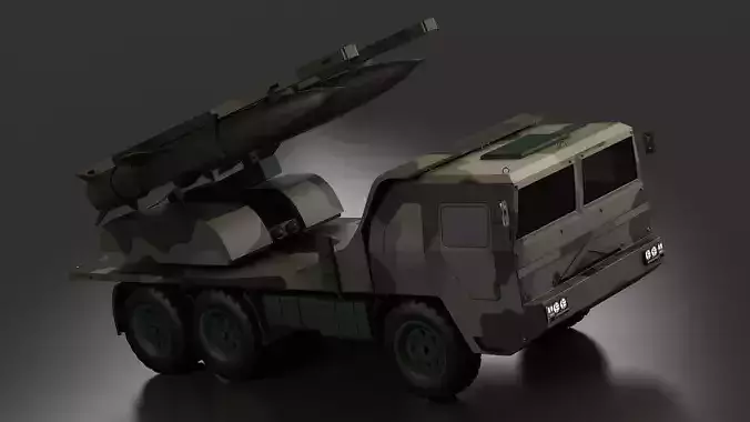 Missile launch vehicles anti-aircraft  forces 3D model