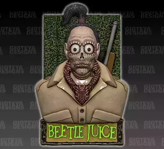 Beetlejuice Shrunken Head Harry the Hunter