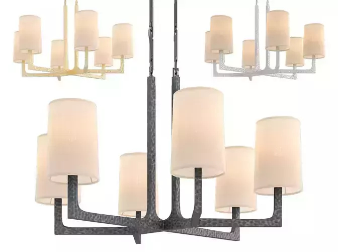 RH WRIGHT ROUND CHANDELIER 3D model