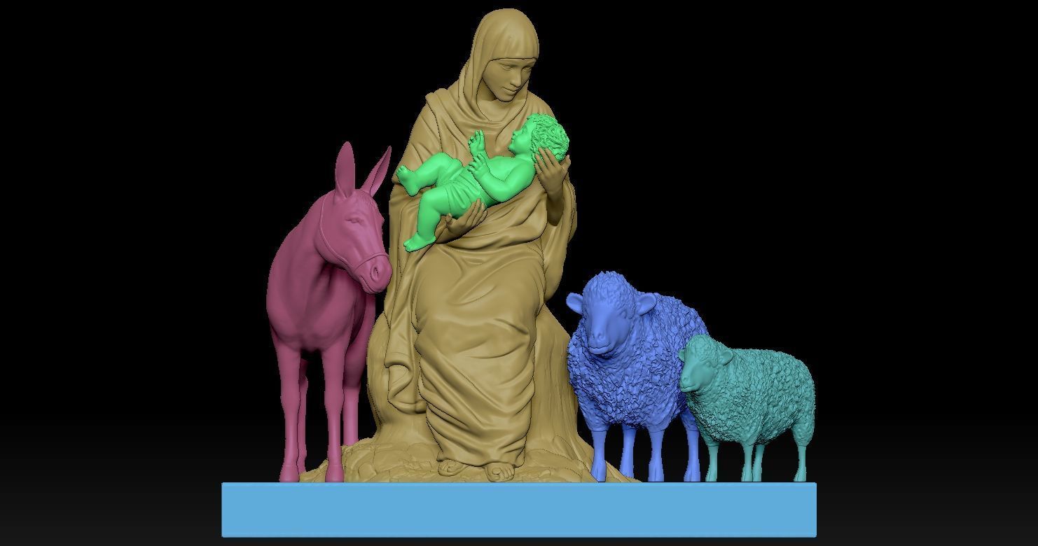3D printed model of Jesus Nativity - Nativity scene 3D print model_4