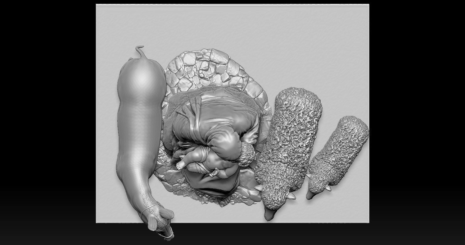 3D printed model of Jesus Nativity - Nativity scene 3D print model_9