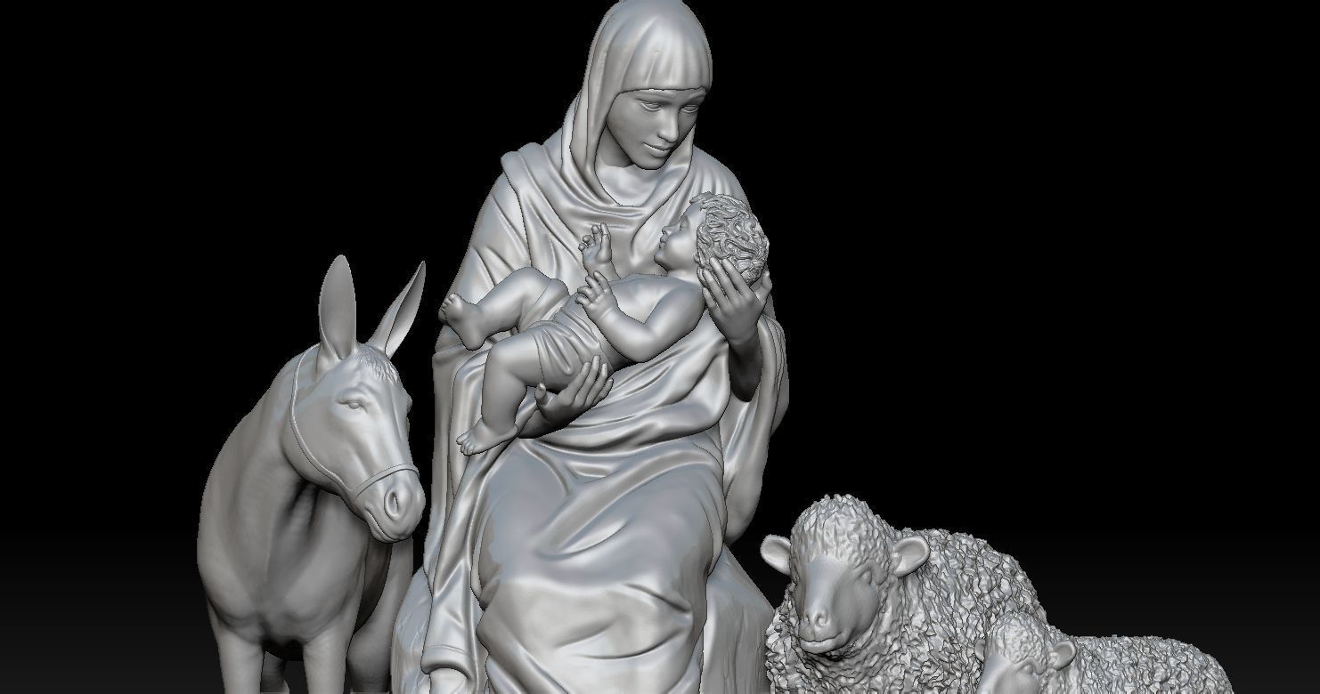 3D printed model of Jesus Nativity - Nativity scene 3D print model_3
