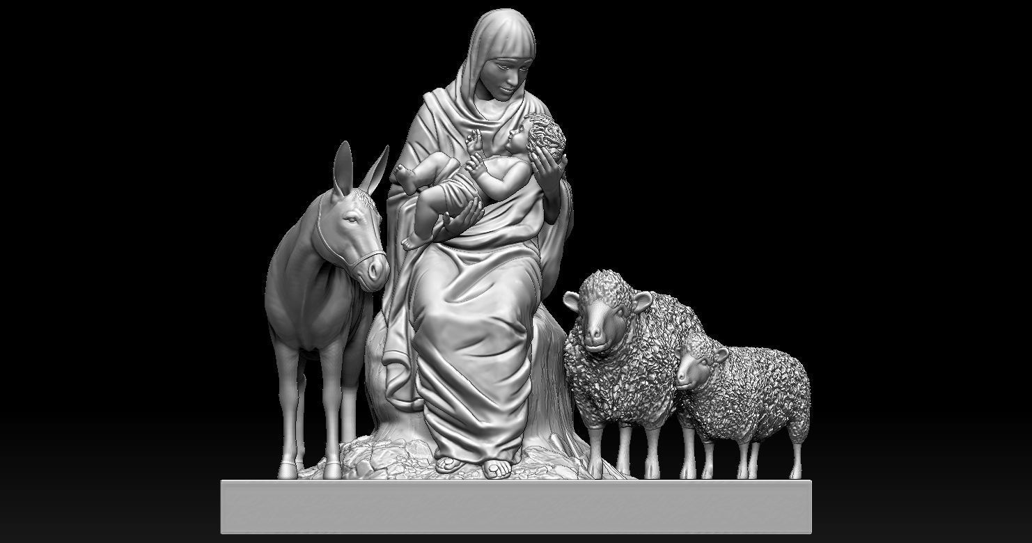 3D printed model of Jesus Nativity - Nativity scene 3D print model_1