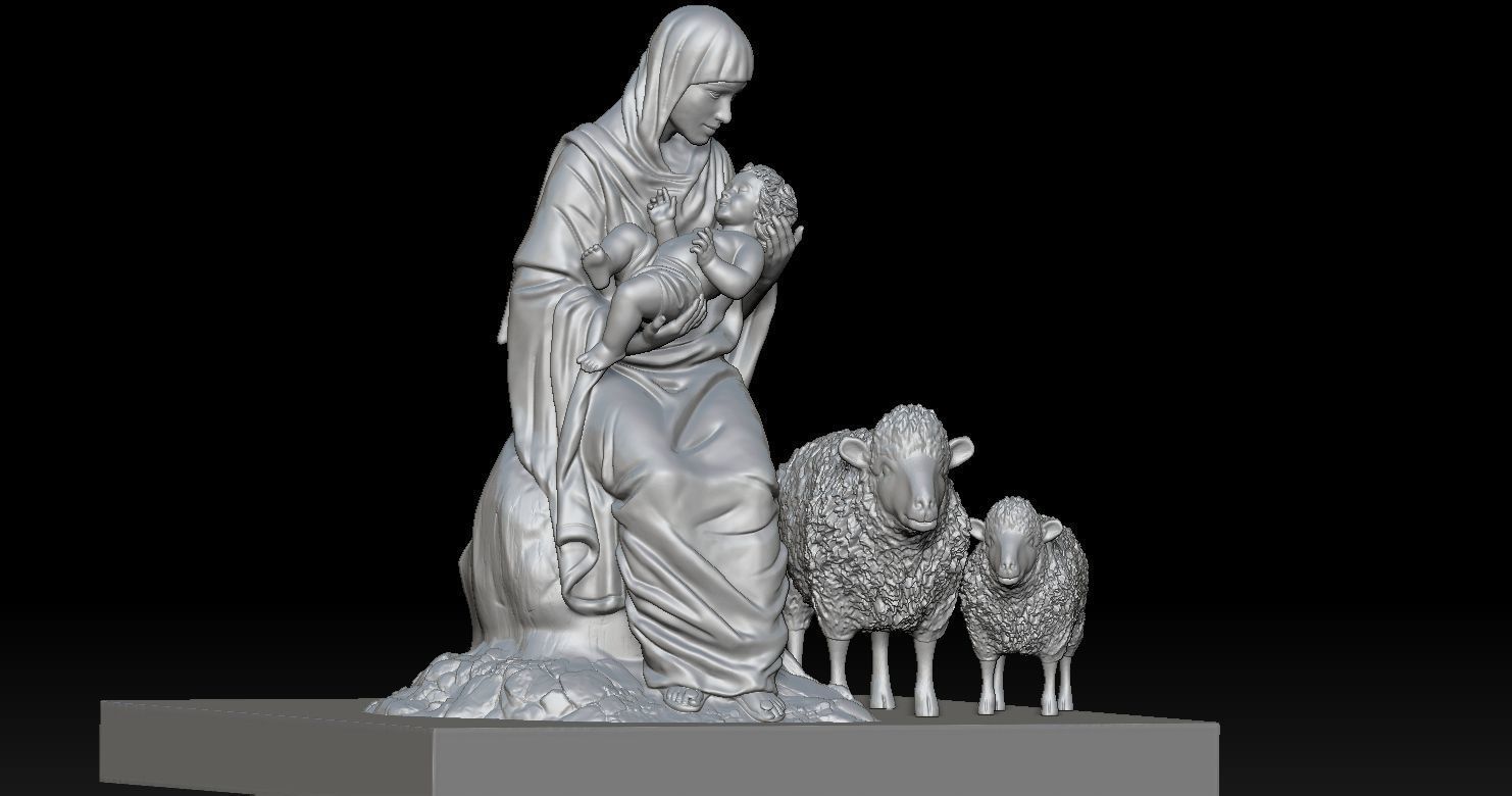 3D printed model of Jesus Nativity - Nativity scene 3D print model_25
