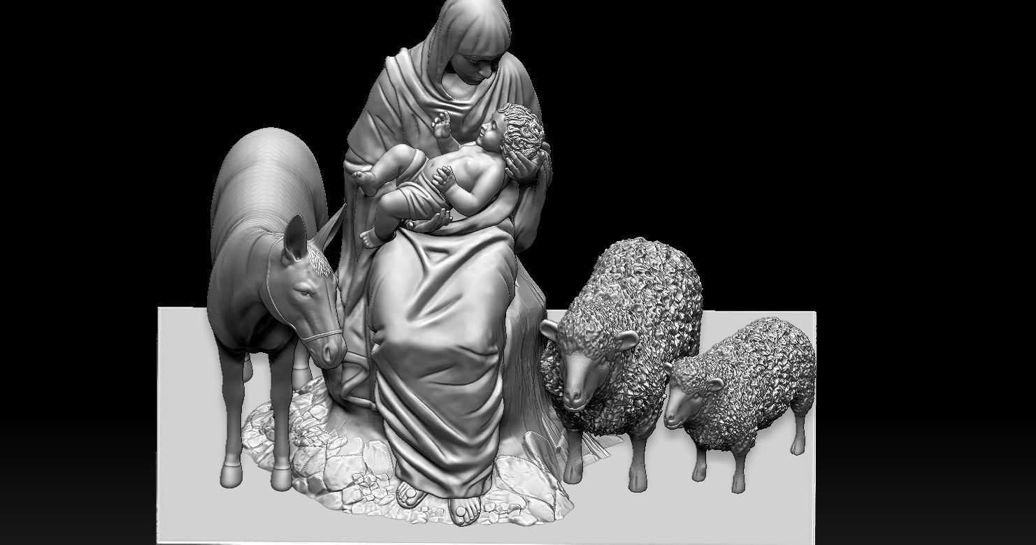 3D printed model of Jesus Nativity - Nativity scene 3D print model_17
