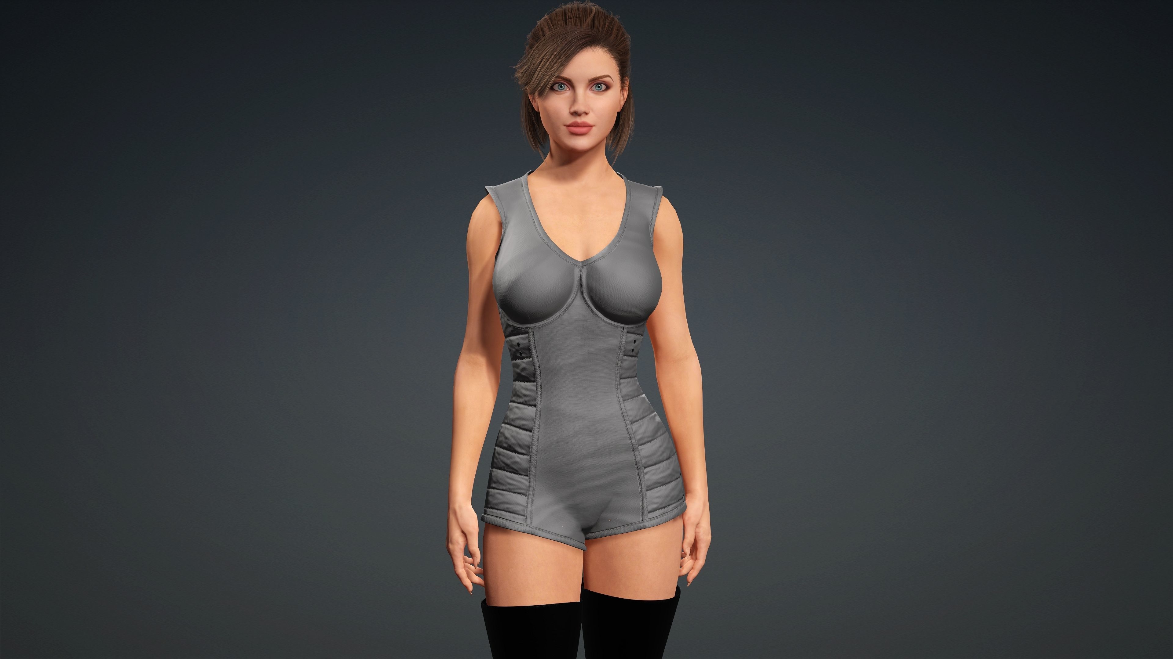 Sexy Character - Fully Rigged 3D model Low-poly 3D model_3