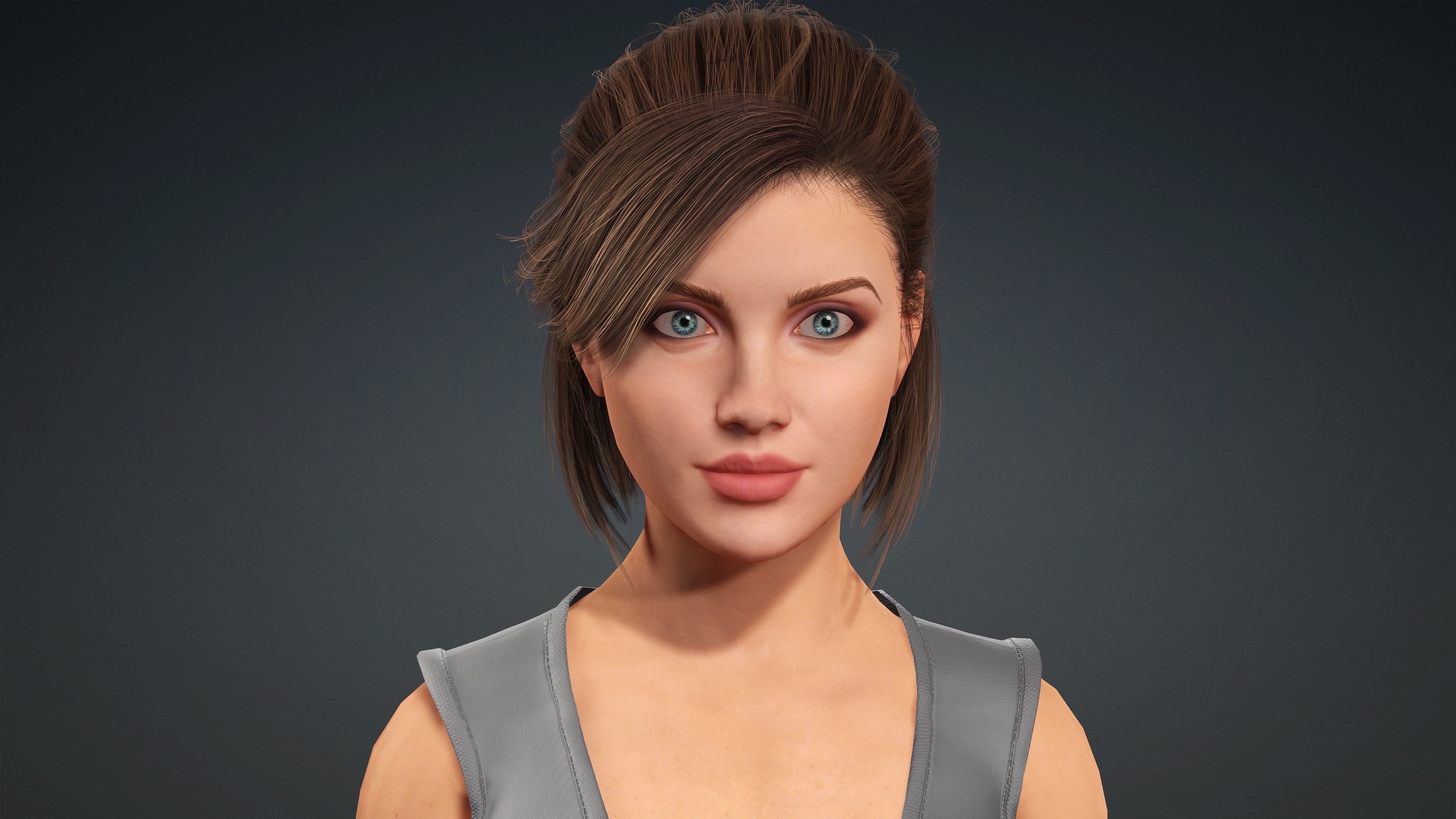 Sexy Character - Fully Rigged 3D model Low-poly 3D model_5