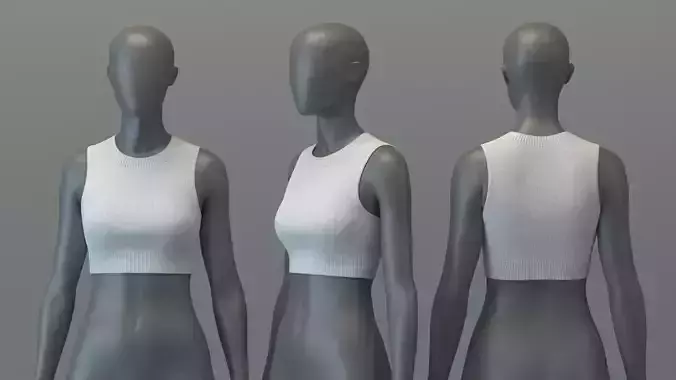 Sleeveless Crop Sweater