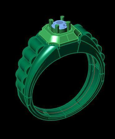 man ring 3D print model_9