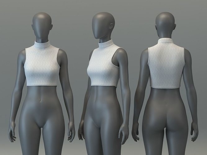 Ribbed Top 3D model