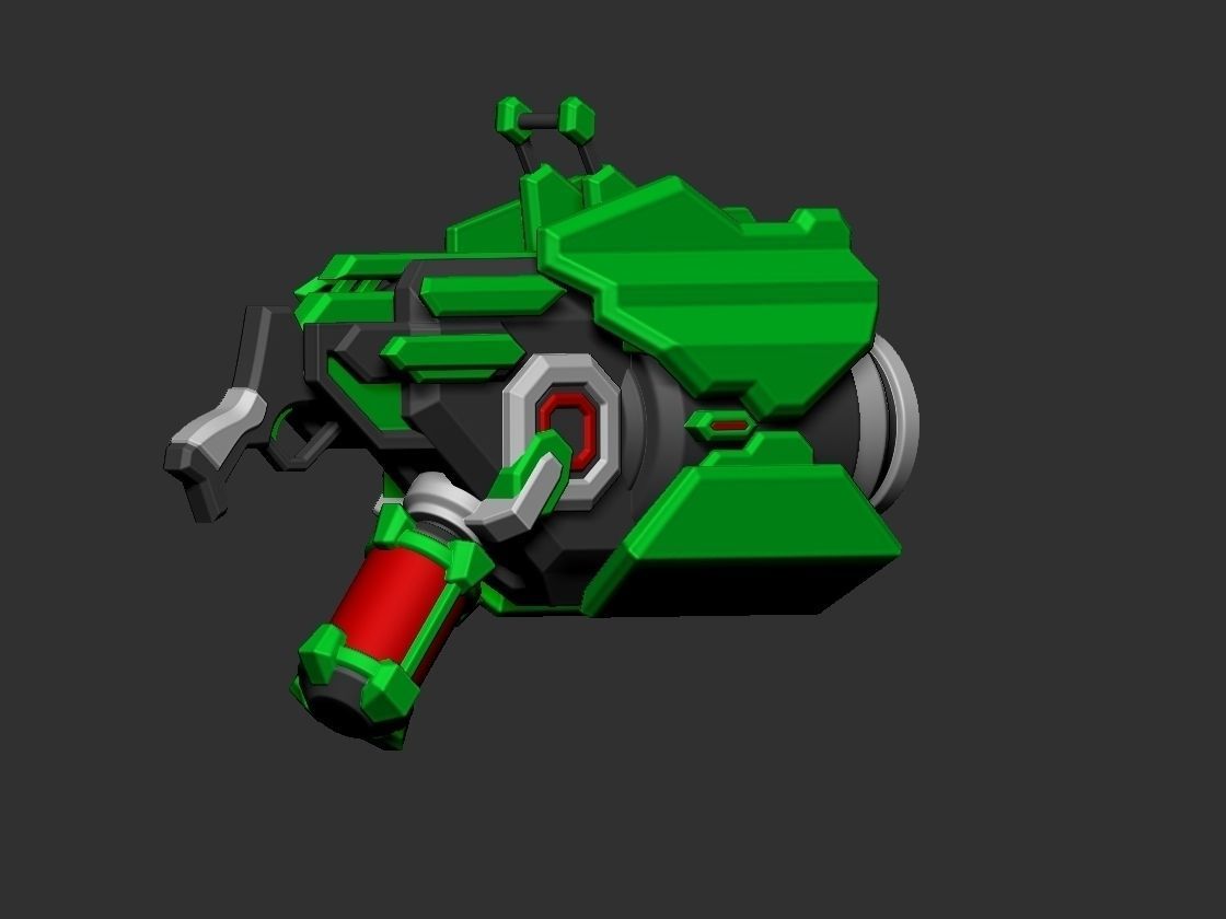 Alien Gun - Gun based on a random concept on Pinterest Free 3D print model_2