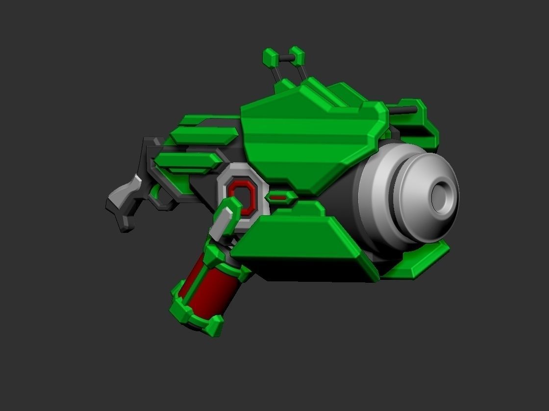 Alien Gun - Gun based on a random concept on Pinterest Free 3D print model_1