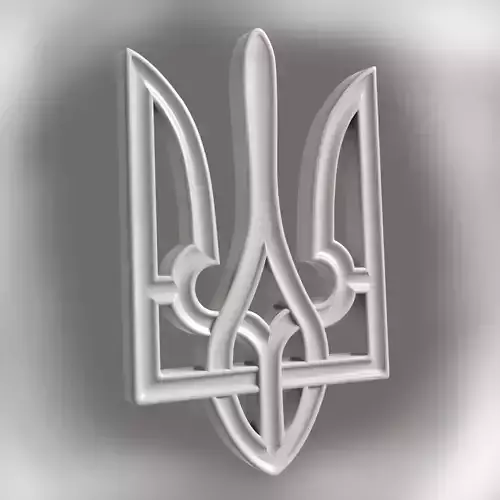 Trident coat of arms of Ukraine stl for cnc milling machine cnc 3D print model