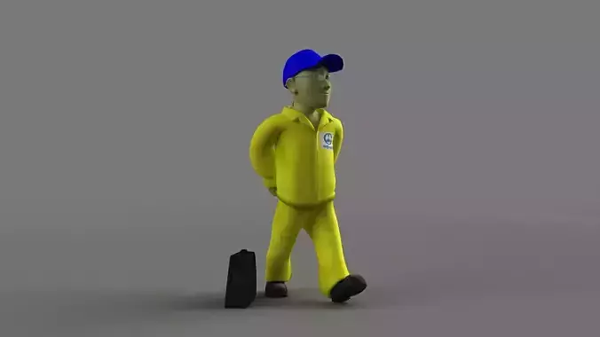 character real man realistic construction worker miner workman