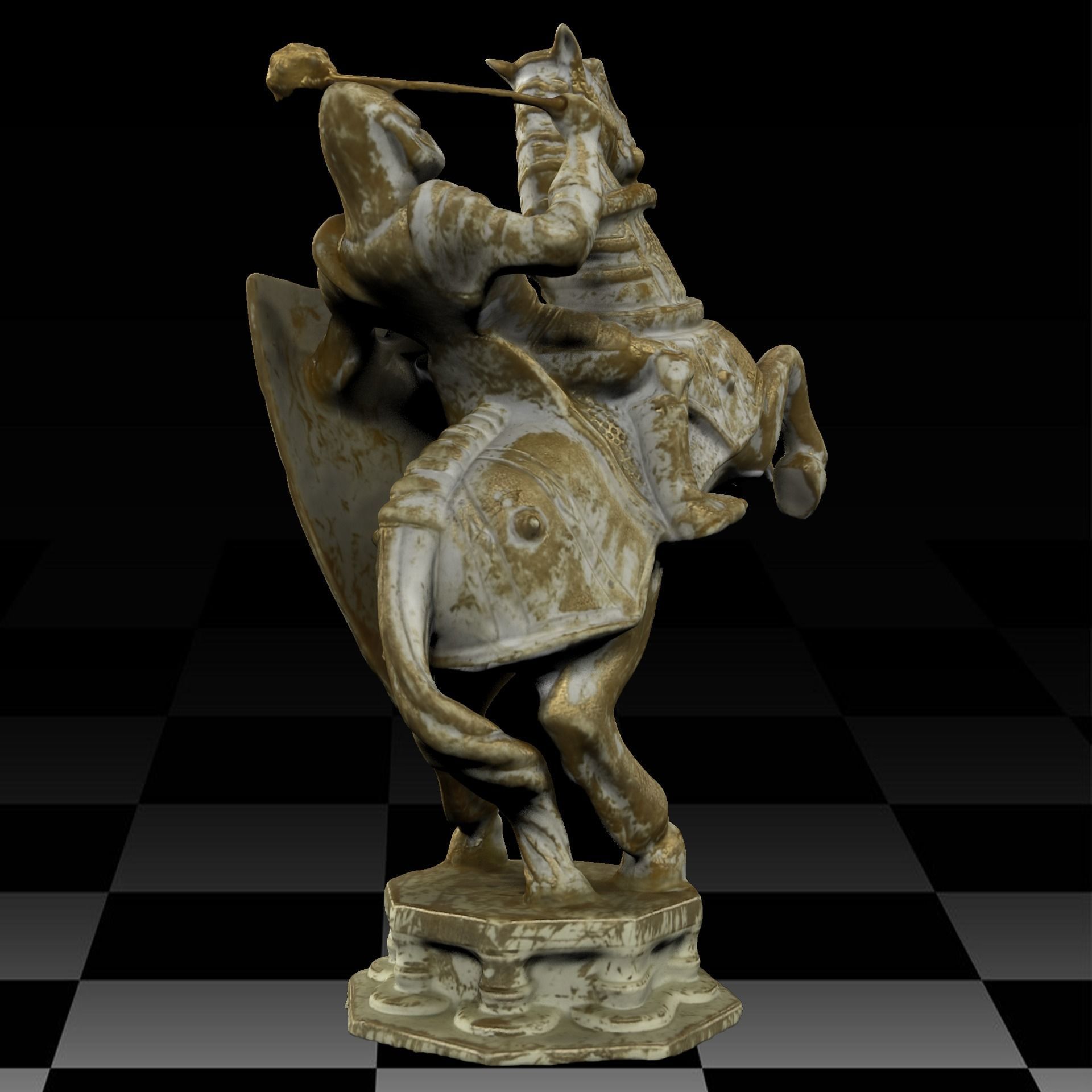Harry Potter Wizard Chess Low-poly 3D model_8