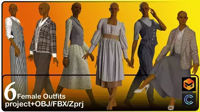 6 Female Outfits  