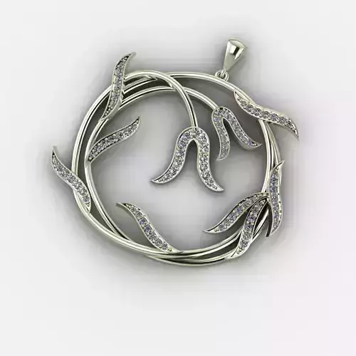 Circle Flower Necklace  3D print model