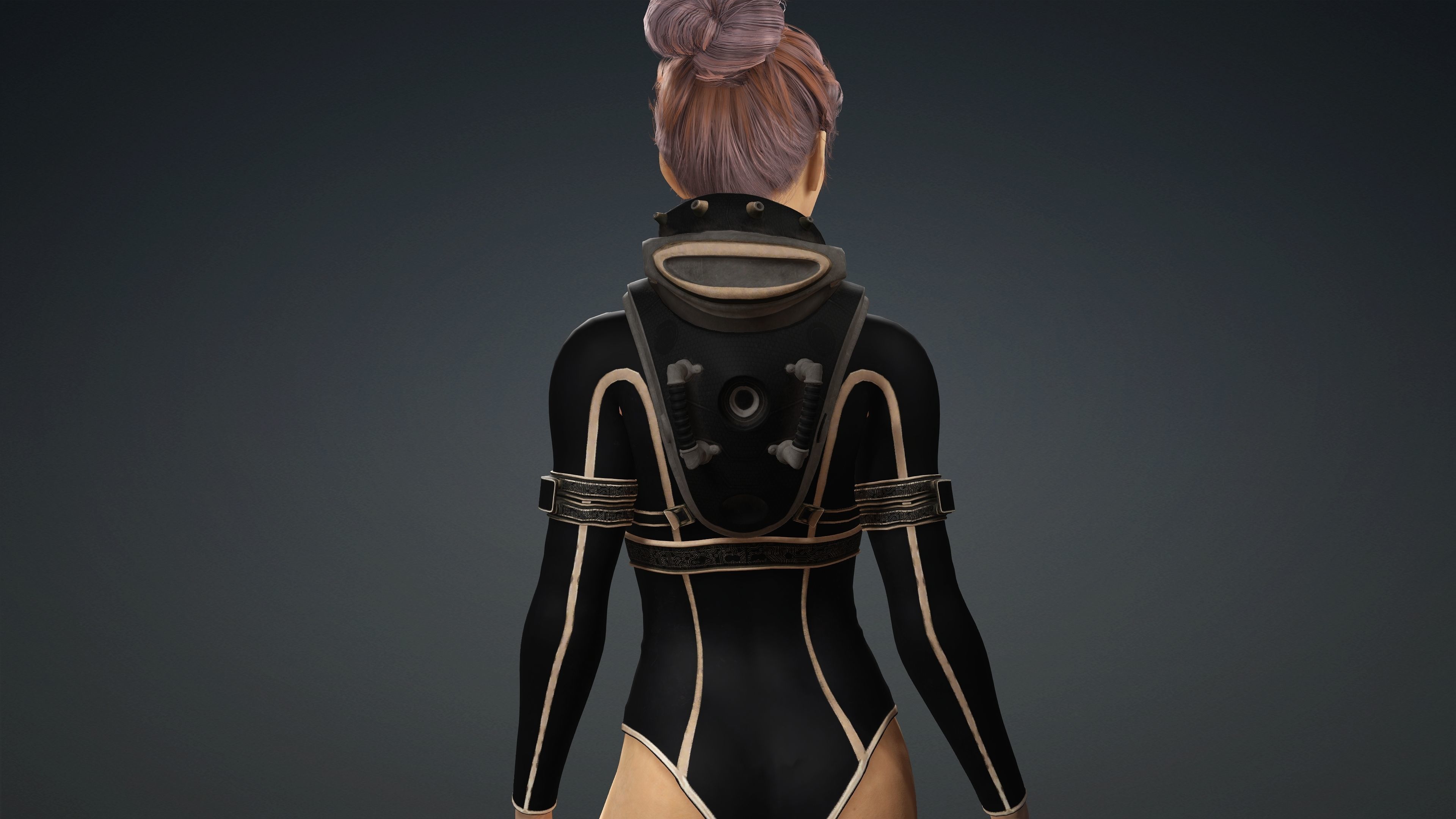 Sexy Character - Fully Rigged 3D model Low-poly 3D model_6