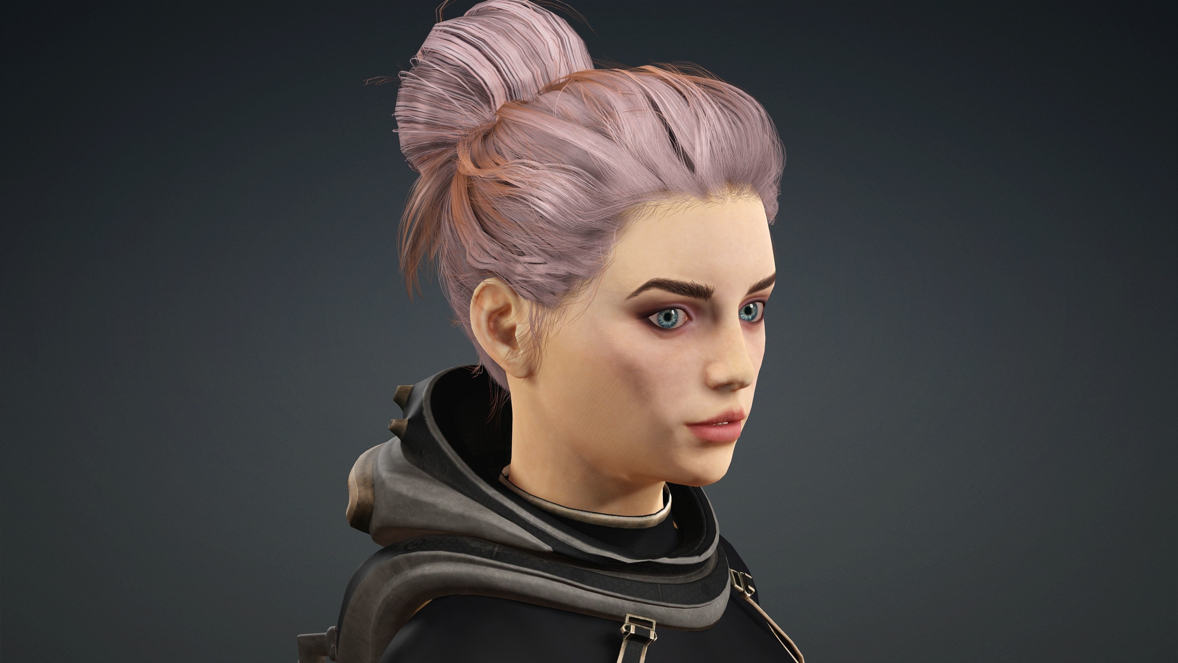 Sexy Character - Fully Rigged 3D model Low-poly 3D model_5