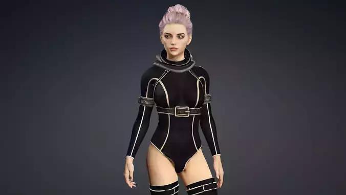 Sexy Character - Fully Rigged 3D model