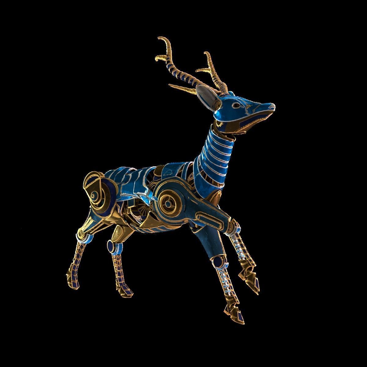 Deer stemapunk 3D model_2