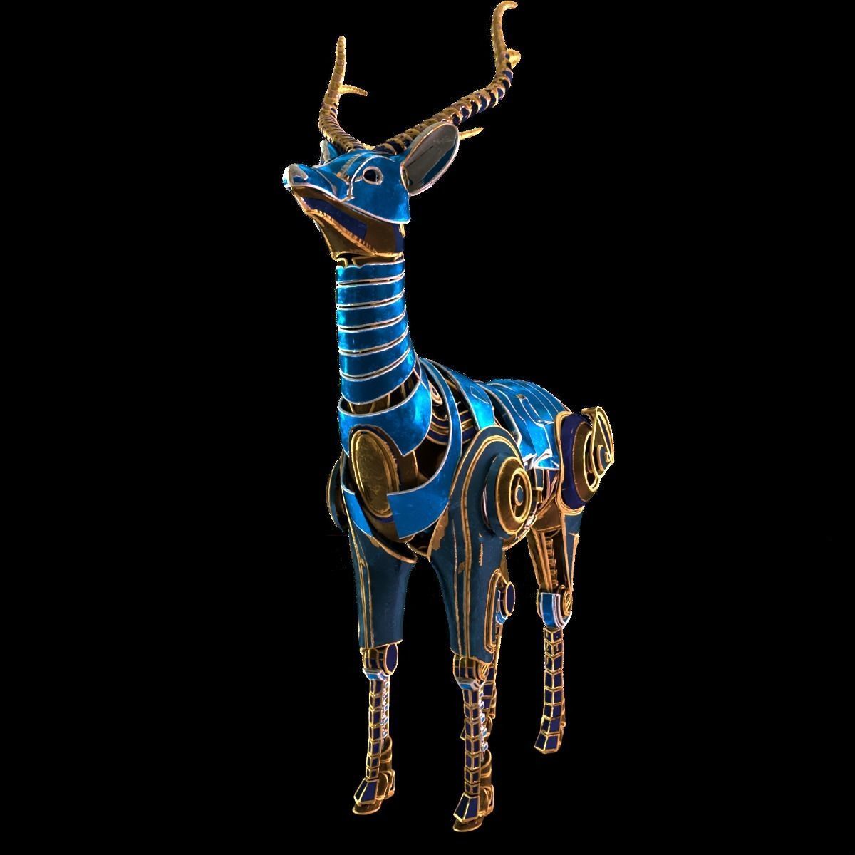 Deer stemapunk 3D model_1