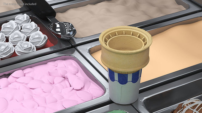 JOY 40 Flat Bottom Jacketed Cake Cone 3D model 2