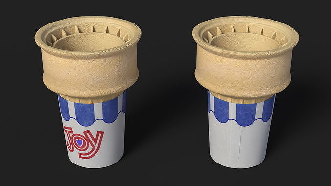 JOY 40 Flat Bottom Jacketed Cake Cone 3D model 3