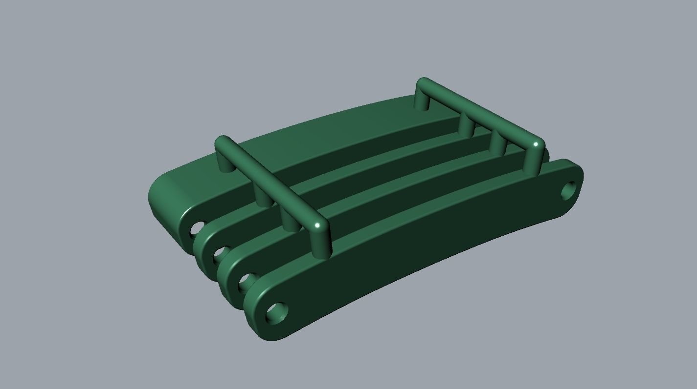 Screws Links Bracelet with clasp box  3D print model_5