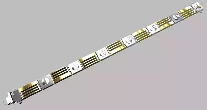 Screws Links Bracelet with clasp box  3D print model