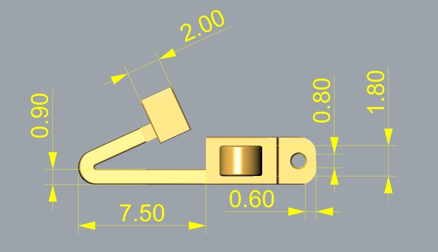 Screws Links Bracelet with clasp box  3D print model_14