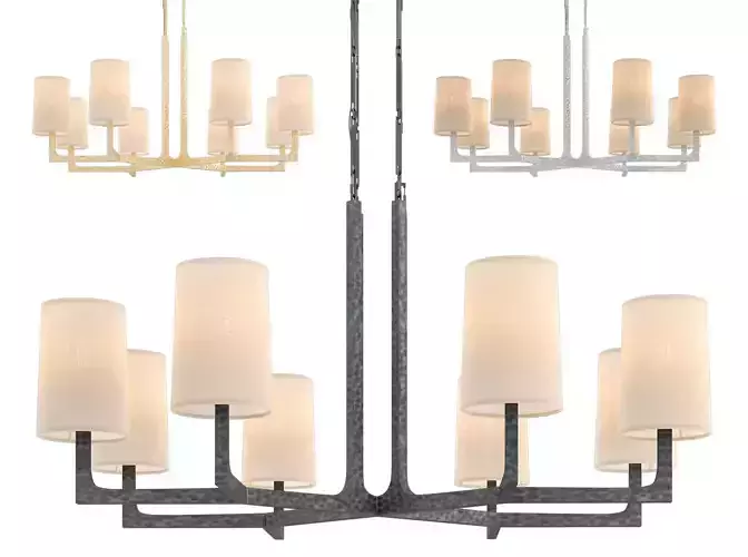 RH WRIGHT ROUND CHANDELIER 3D model