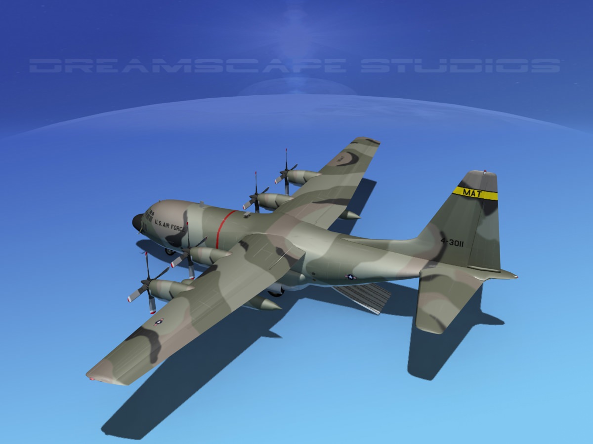 Lockheed C-130 Hercules USAF 3 3D model_9