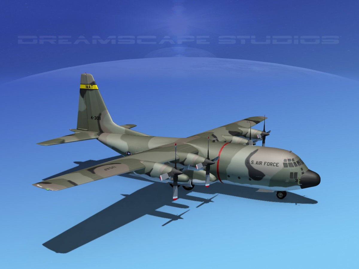 Lockheed C-130 Hercules USAF 3 3D model_4