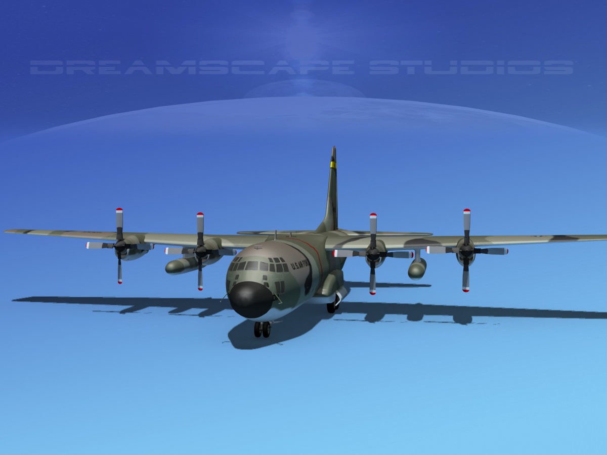 Lockheed C-130 Hercules USAF 3 3D model_2